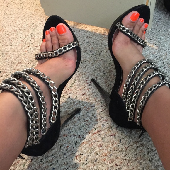 Shoes - 🔥SALE🔥Chain Ankle Strap Platform Heels